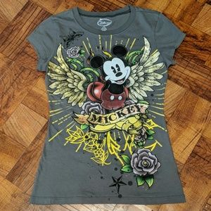 Disney - Biker Tattoo Style Mickey Mouse Top